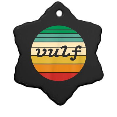 Vulf Retro Sunset Vulfpeck Design Ceramic Star Ornament