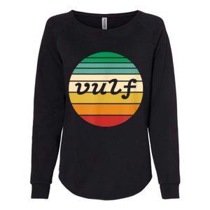 Vulf Retro Sunset Vulfpeck Design Womens California Wash Sweatshirt