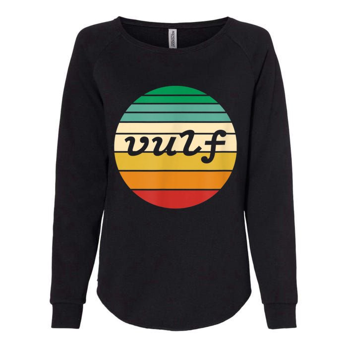 Vulf Retro Sunset Vulfpeck Design Womens California Wash Sweatshirt