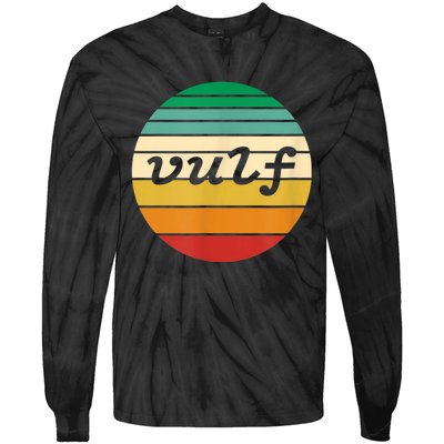 Vulf Retro Sunset Vulfpeck Design Tie-Dye Long Sleeve Shirt