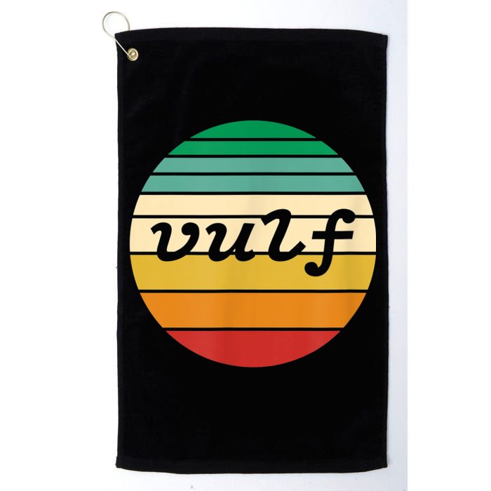 Vulf Retro Sunset Vulfpeck Design Golf Towel