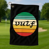 Vulf Retro Sunset Vulfpeck Design Golf Towel