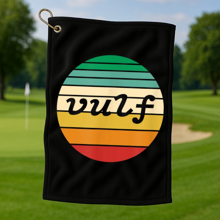Vulf Retro Sunset Vulfpeck Design Golf Towel