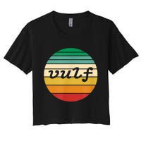 Vulf Retro Sunset Vulfpeck Design Women's Crop Top Tee