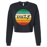 Vulf Retro Sunset Vulfpeck Design Cropped Pullover Crew