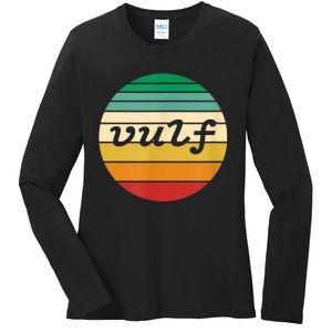 Vulf Retro Sunset Vulfpeck Design Ladies Long Sleeve Shirt