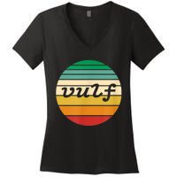 Vulf Retro Sunset Vulfpeck Design Women's V-Neck T-Shirt