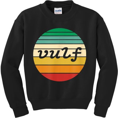 Vulf Retro Sunset Vulfpeck Design Kids Sweatshirt