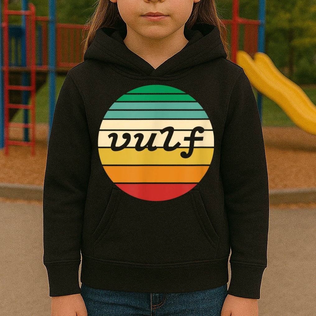 Vulf Retro Sunset Vulfpeck Design Kids Hoodie
