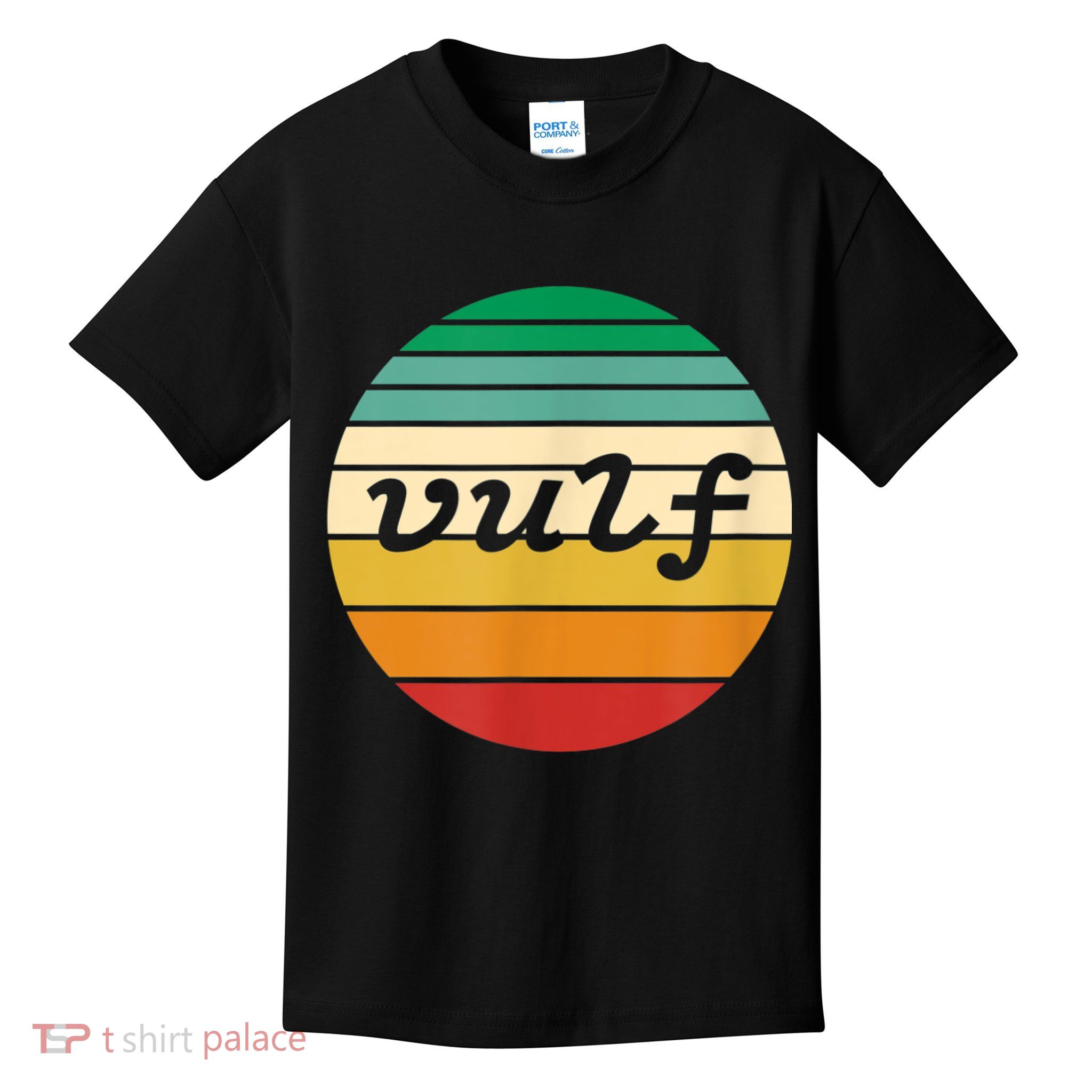 Vulf Retro Sunset Vulfpeck Design Kids T-Shirt