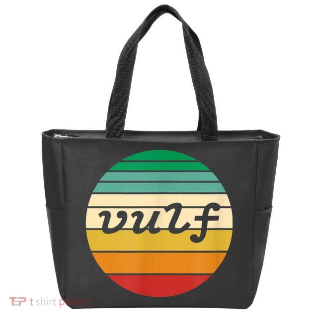 Vulf Retro Sunset Vulfpeck Design Zip Tote Bag