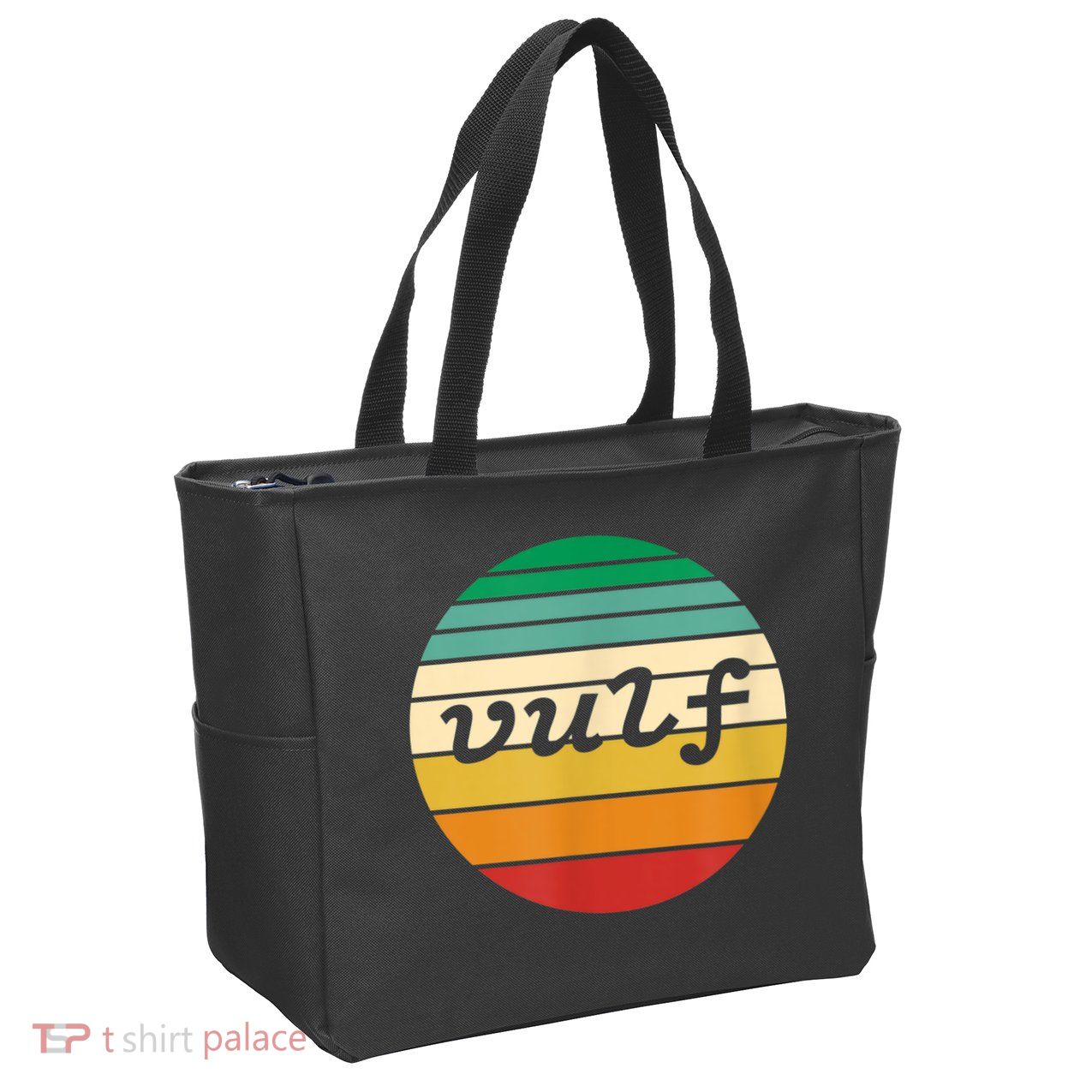 Vulf Retro Sunset Vulfpeck Design Zip Tote Bag