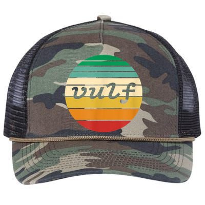 Vulf Retro Sunset Vulfpeck Design Retro Rope Trucker Hat Cap