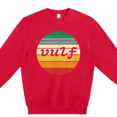 Vulf Retro Sunset Vulfpeck Design Premium Crewneck Sweatshirt