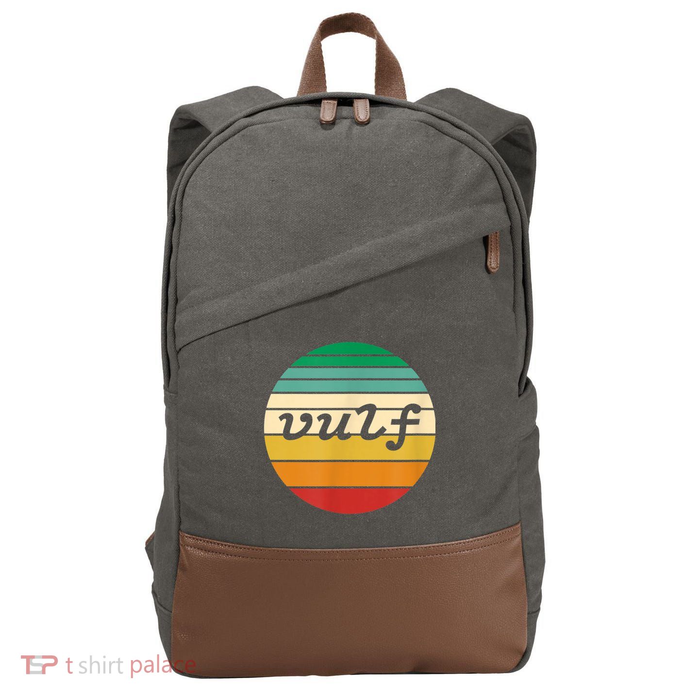 Vulf Retro Sunset Vulfpeck Design Cotton Canvas Backpack