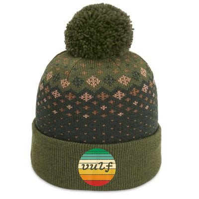 Vulf Retro Sunset Vulfpeck Design The Baniff Cuffed Pom Beanie