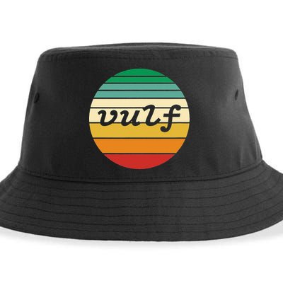 Vulf Retro Sunset Vulfpeck Design Sustainable Bucket Hat