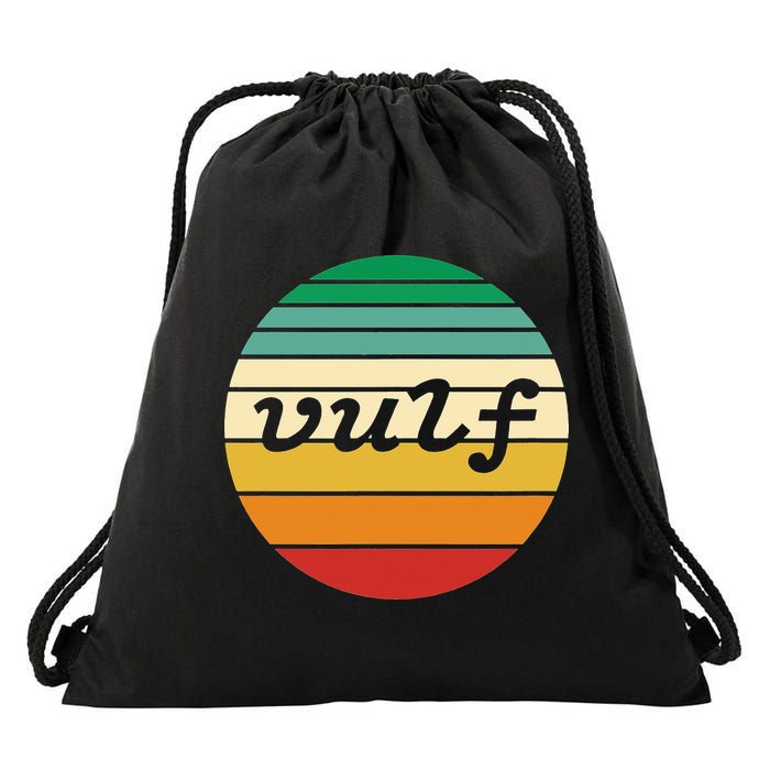 Vulf Retro Sunset Vulfpeck Design Drawstring Bag