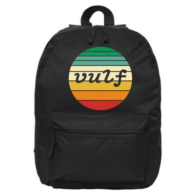 Vulf Retro Sunset Vulfpeck Design 16 in Basic Backpack
