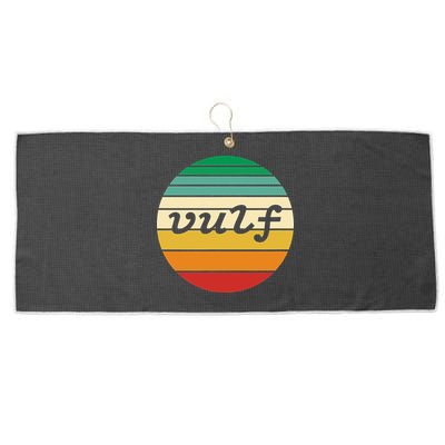 Vulf Retro Sunset Vulfpeck Design Large Microfiber Waffle Golf Towel