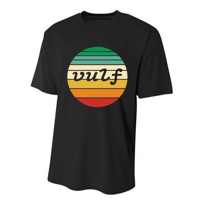 Vulf Retro Sunset Vulfpeck Design Youth Performance Sprint T-Shirt