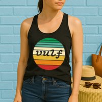 Vulf Retro Sunset Vulfpeck Design Womens Tank Top