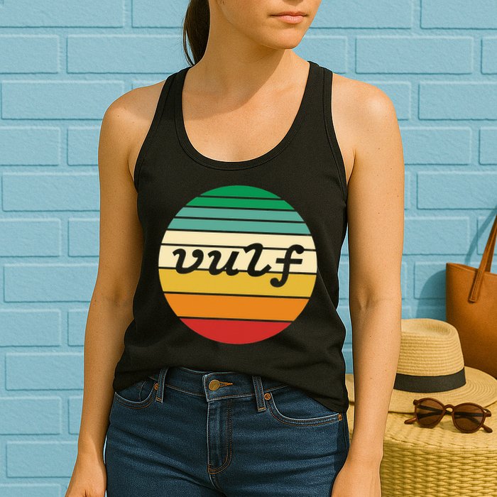 Vulf Retro Sunset Vulfpeck Design Womens Tank Top