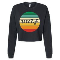 Vulf Retro Sunset Vulfpeck Design Cropped Pullover Crew
