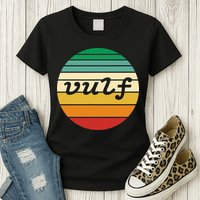 Vulf Retro Sunset Vulfpeck Design Womens T-Shirt