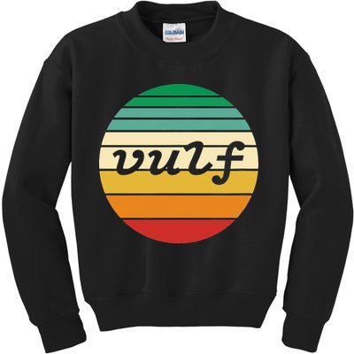 Vulf Retro Sunset Vulfpeck Design Kids Sweatshirt