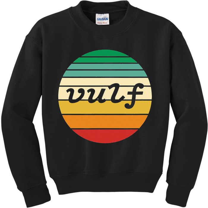 Vulf Retro Sunset Vulfpeck Design Kids Sweatshirt