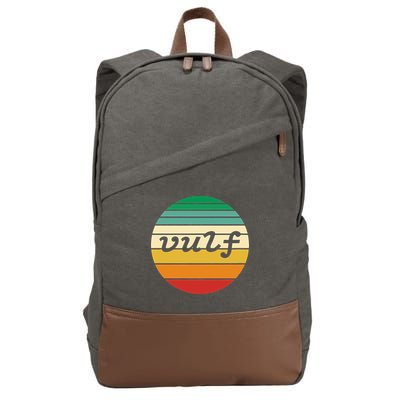 Vulf Retro Sunset Vulfpeck Design Cotton Canvas Backpack