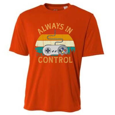 Vintage Retro Style Video Game Lover Always Control Gamer Gift Cooling Performance Crew T-Shirt