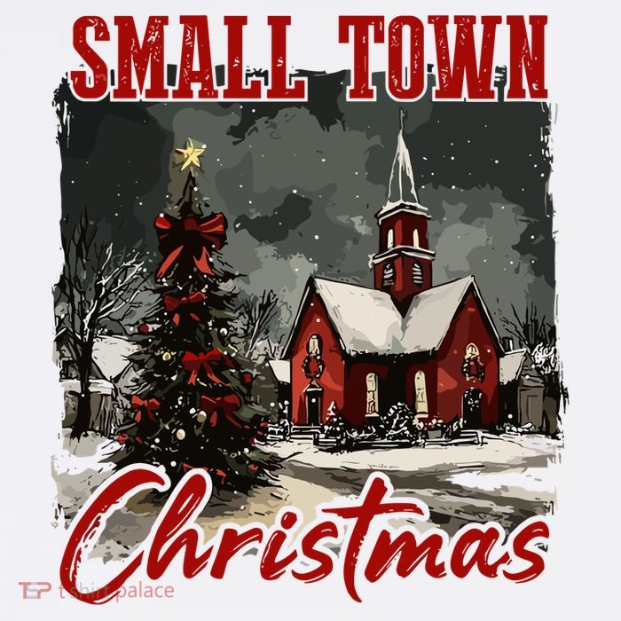 Vintage Retro Small Town Christmas T-Shirt