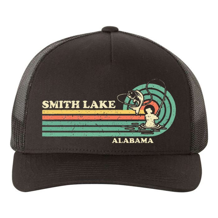 Vintage Retro Summer Fishing Alabama Smith Lake Yupoong Adult 5-Panel Trucker Hat