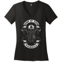 Vikings Rise Sons Of Odin Vikings Nordish Odin Thor Women's V-Neck T-Shirt