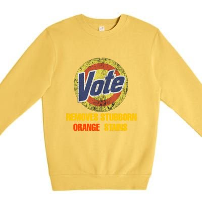 Vote Removes Stubborn Orange Stains Premium Crewneck Sweatshirt