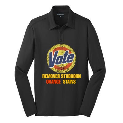 Vote Removes Stubborn Orange Stains Silk Touch Performance Long Sleeve Polo