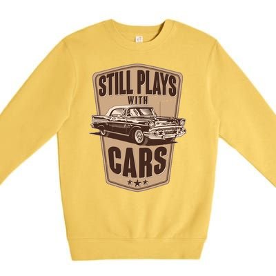 Vintage Retro Still Plays With Cars Premium Crewneck Sweatshirt