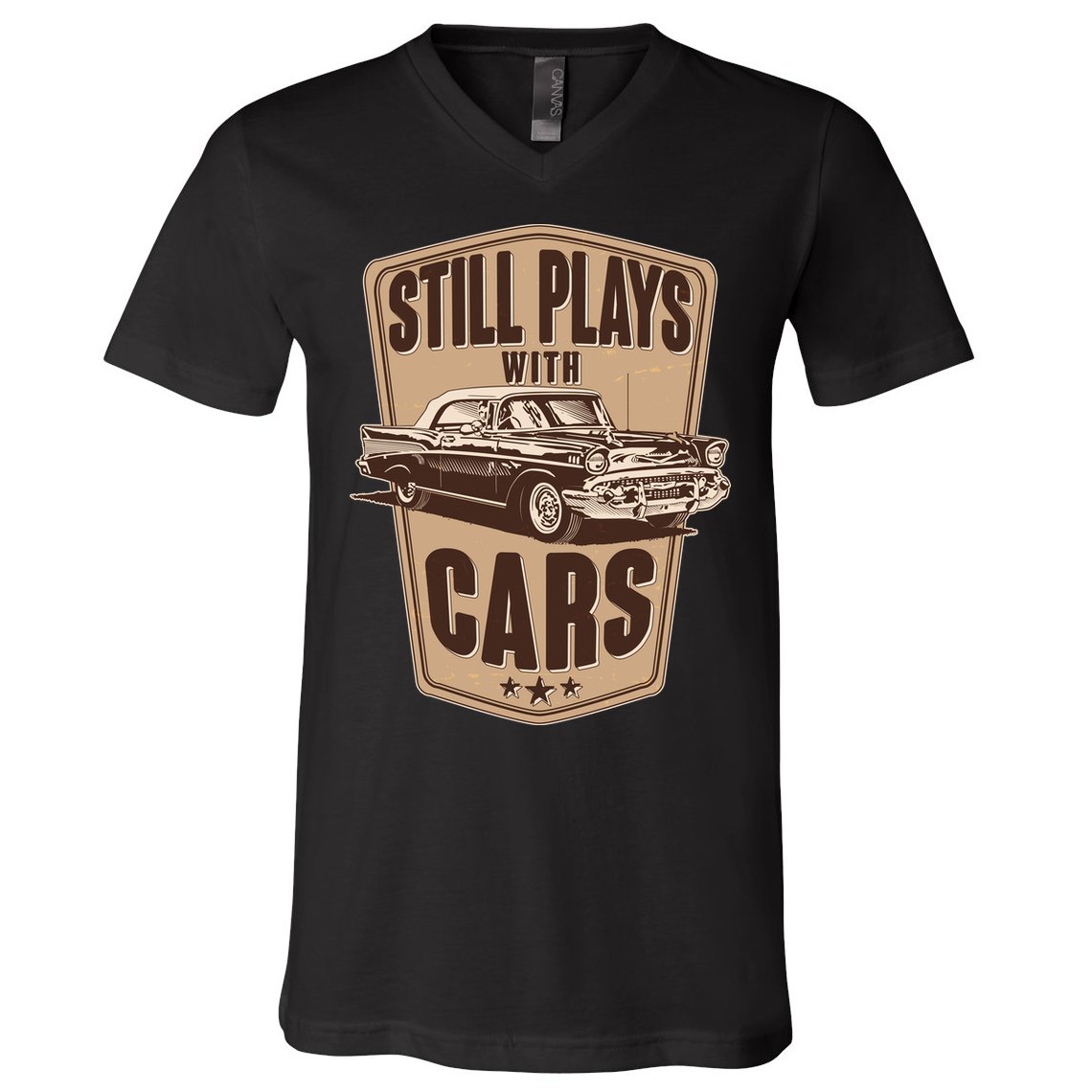 Vintage Retro Still Plays With Cars V-Neck T-Shirt