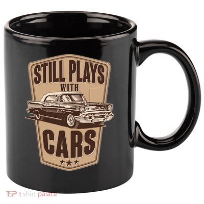 Vintage Retro Still Plays With Cars 11oz C Handle Ceramic Mug