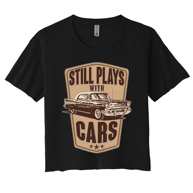 Vintage Retro Still Plays With Cars Crop Top