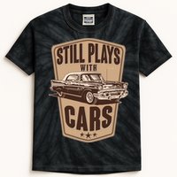 Vintage Retro Still Plays With Cars Kids Tie-Dye T-Shirt