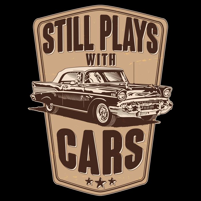 Vintage Retro Still Plays With Cars Kids Tie-Dye T-Shirt