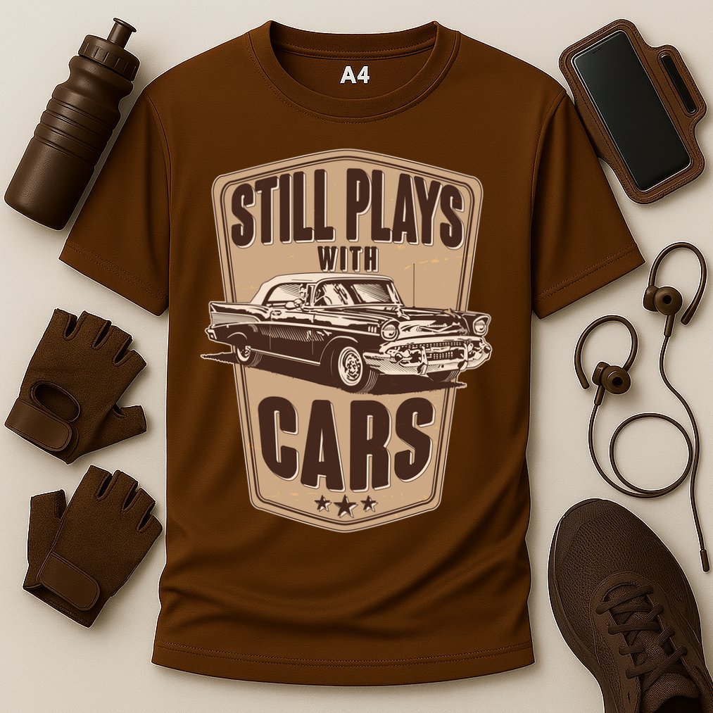 Vintage Retro Still Plays With Cars Performance Shirt