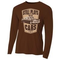 Vintage Retro Still Plays With Cars Cooling Performance Long Sleeve Crew