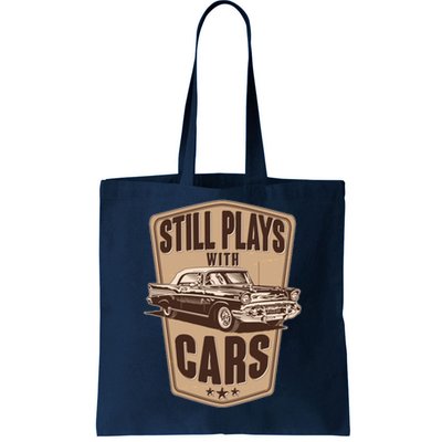 Vintage Retro Still Plays With Cars Tote Bag