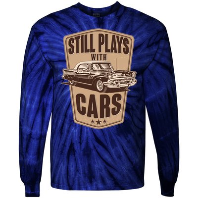 Vintage Retro Still Plays With Cars Tie-Dye Long Sleeve Shirt