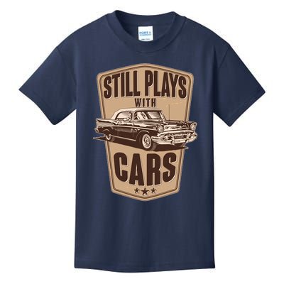 Vintage Retro Still Plays With Cars Kids T-Shirt