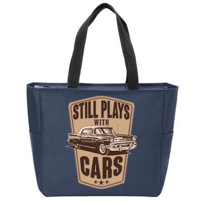 Vintage Retro Still Plays With Cars Zip Tote Bag